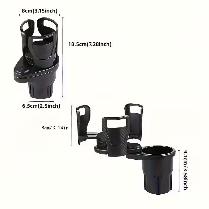 Espansore Portabicchieri Auto 2 in 1 Rotante