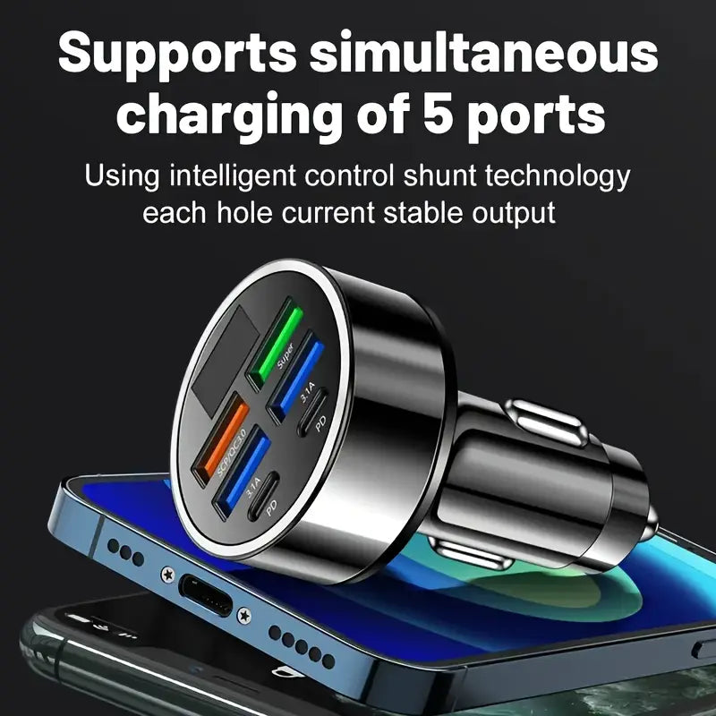 Caricatore Auto 6 Porte USB-C