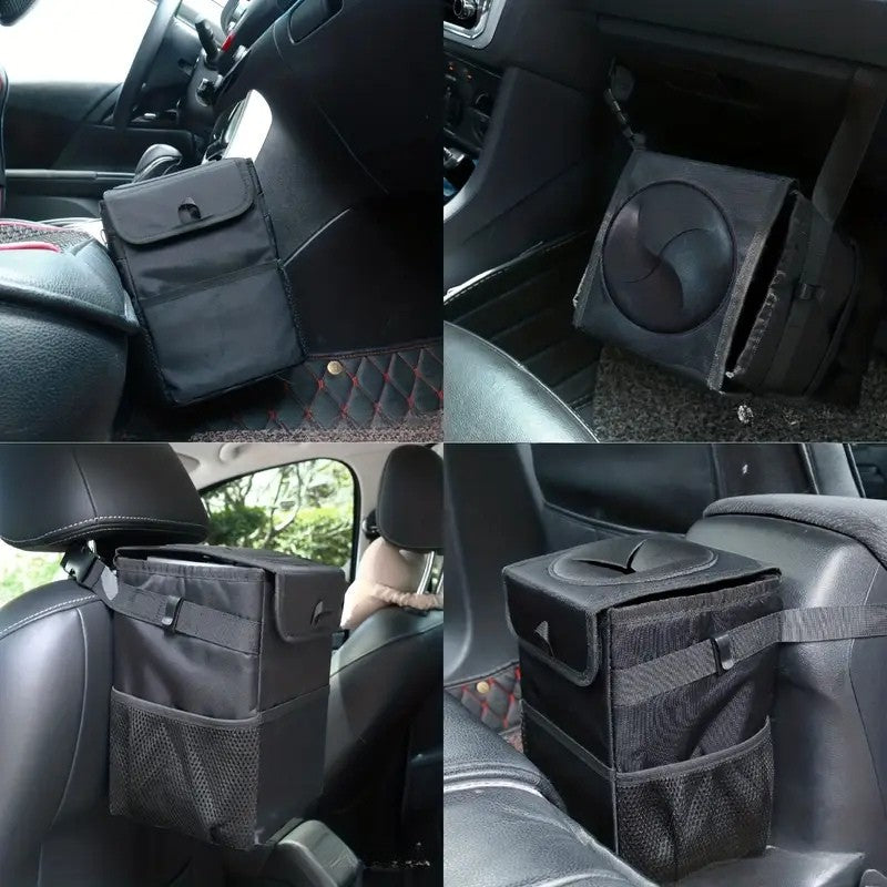 Pattumiera Multifunzione da Auto con Tasche Laterali