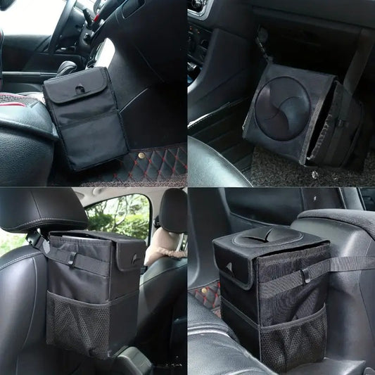 Pattumiera Multifunzione da Auto con Tasche Laterali