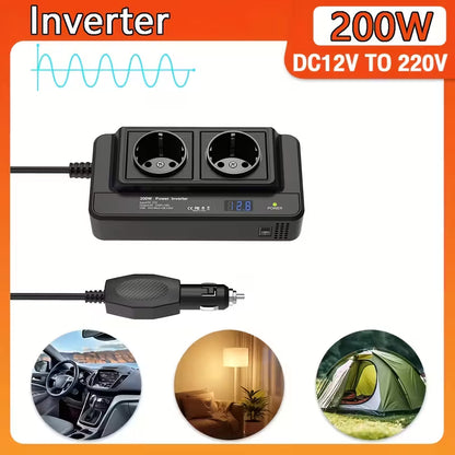 Inverter di Potenza Auto 200W – 12V/220V