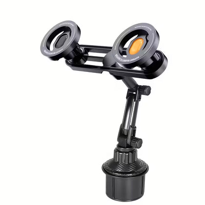 Supporto Magnetico per Cellulare Doppio da Portabicchieri