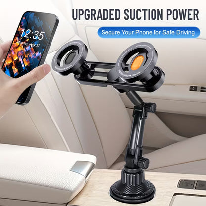 Supporto Magnetico per Cellulare Doppio da Portabicchieri