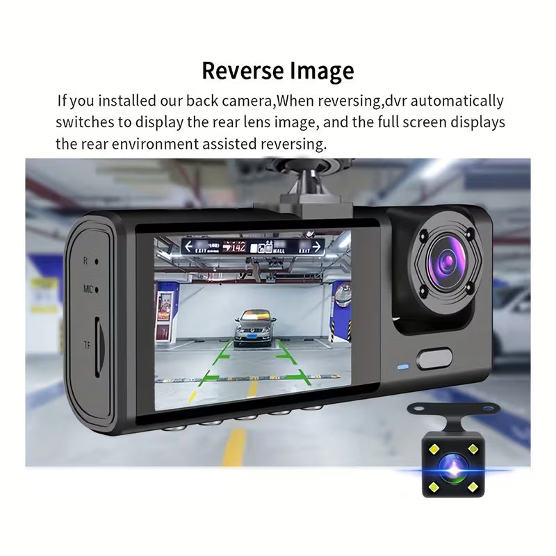 DashCam Pro Dual Vision 1080P con Infrarossi – Doppia Telecamera Integrata