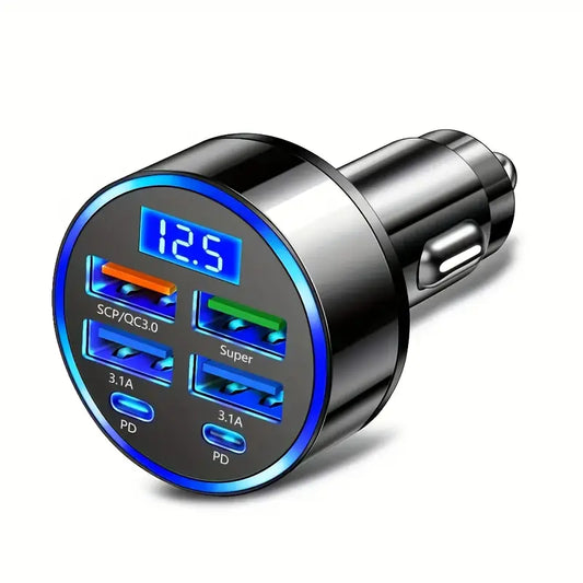 Caricatore Auto 6 Porte USB-C