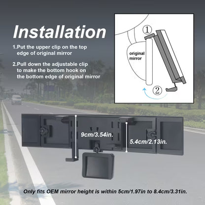 Specchietto Retrovisore Quadruplo Pieghevole