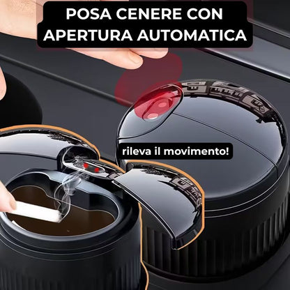 Posacenere con Apertura Automatica e Blocca Odori