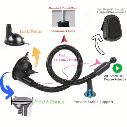 Supporto per Cellulare con Magnete e Collo d’oca Estendibile